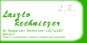 laszlo rechnitzer business card